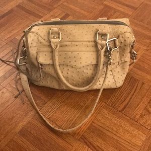 Rebecca Minkoff Morning After Gray Ostrich Handbag